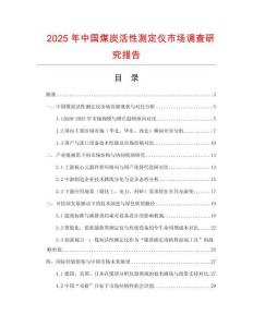 2025年中國煤炭活性測定儀市場調查研究報告