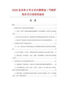 2026及未來5年立式內燃燃油／氣鍋爐項目可行性研究報告