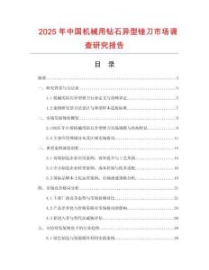 2025年中國機械用鉆石異型銼刀市場調(diào)查研究報告