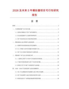 2026及未來5年模擬器項目可行性研究報告