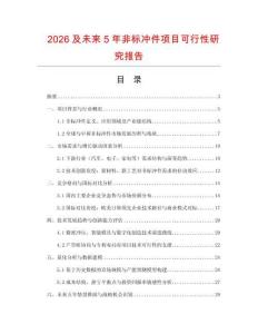 2026及未來5年非標沖件項目可行性研究報告