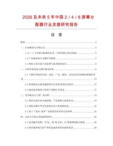 2026及未來5年中國2／4／8屏幕分配器行業發展研究報告