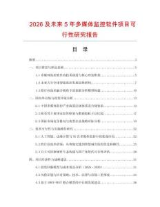 2026及未來5年多媒體監控軟件項目可行性研究報告