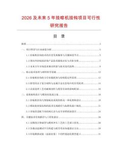 2026及未來5年掛晾機掛鉤項目可行性研究報告