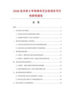 2026及未來5年轉角布藝沙發項目可行性研究報告
