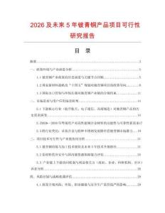 2026及未來5年鈹青銅產品項目可行性研究報告