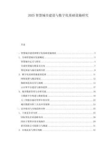 2025智慧城市建设与数字化基础设施研究