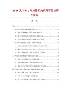 2026及未來5年熔融石英項目可行性研究報告