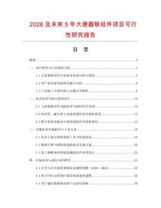 2026及未來(lái)5年大便器聯(lián)結(jié)件項(xiàng)目可行性研究報(bào)告