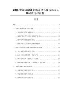 2026中国自助篆刻机文化礼品市场与印章材质选择报告