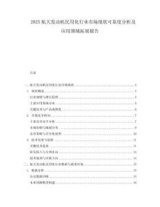 2025航天發(fā)動(dòng)機(jī)民用化行業(yè)市場(chǎng)現(xiàn)狀可靠度分析及應(yīng)用領(lǐng)域拓展報(bào)告