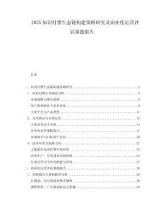 2025知識付費生態鏈構建策略研究及商業化運營評估課題報告