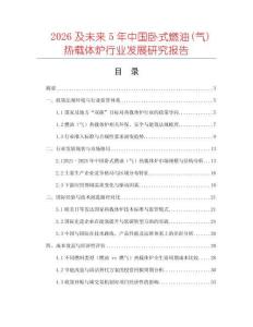 2026及未來(lái)5年中國(guó)臥式燃油(氣)熱載體爐行業(yè)發(fā)展研究報(bào)告