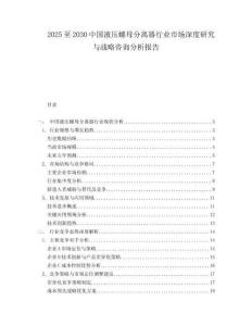 2025至2030中國液壓螺母分離器行業市場深度研究與戰略咨詢分析報告