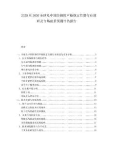 2025至2030全球及中國防御用聲槍炮定位器行業調研及市場前景預測評估報告