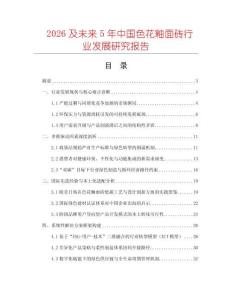 2026及未来5年中国色花釉面砖行业发展研究报告