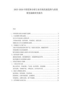 2025-2030中國受體分析行業市場發展趨勢與前景展望戰略研究報告
