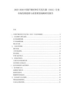 2025-2030中國擴頻時鐘信號發生器（SSCG）行業市場發展趨勢與前景展望戰略研究報告