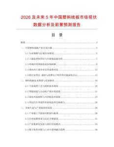 2026及未來5年中國塑料線板市場現(xiàn)狀數(shù)據(jù)分析及前景預(yù)測報告