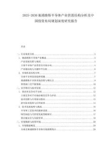 2025-2030塞浦路斯半導體產業供需結構分析及中國投資布局規劃深度研究報告