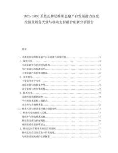 2025-2030圣基茨和尼維斯金融平臺發展潛力深度挖掘及稅務天堂與移動支付融合創新分析報告