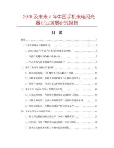 2026及未來5年中國手機來電閃光器行業(yè)發(fā)展研究報告