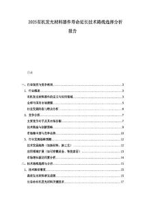 2025有機發光材料器件壽命延長技術路線選擇分析報告