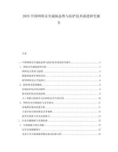 2025中國網(wǎng)絡安全威脅態(tài)勢與防護技術演進研究報告