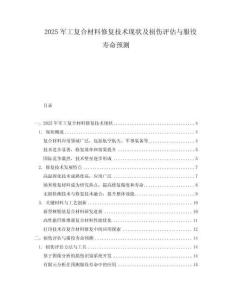 2025軍工復(fù)合材料修復(fù)技術(shù)現(xiàn)狀及損傷評(píng)估與服役壽命預(yù)測(cè)
