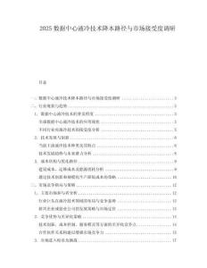 2025數(shù)據(jù)中心液冷技術(shù)降本路徑與市場(chǎng)接受度調(diào)研
