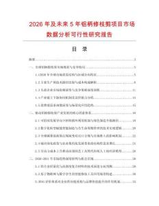 2026年及未來5年鋁柄修枝剪項目市場數據分析可行性研究報告