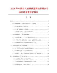 2026年中國防火巖棉保溫隔熱彩鋼夾芯板市場調查研究報告