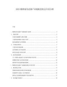 2025精準制導武器產業鏈配套機會全景分析
