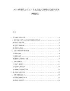 2025碳纖維復合材料在航空航天領域應用前景預測分析報告