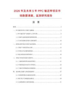 2026年及未來5年P(guān)PC輸送帶項(xiàng)目市場(chǎng)數(shù)據(jù)調(diào)查、監(jiān)測(cè)研究報(bào)告