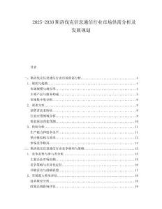 2025-2030斯洛伐克信息通信行業市場供需分析及發展規劃