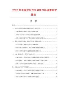 2026年中國雙舌洗手間鎖市場調查研究報告
