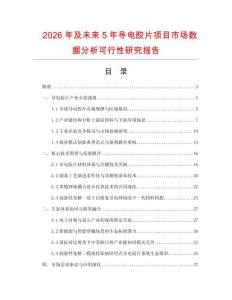 2026年及未來5年導電膠片項目市場數(shù)據(jù)分析可行性研究報告