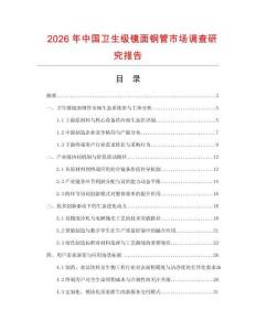 2026年中国卫生级镜面钢管市场调查研究报告