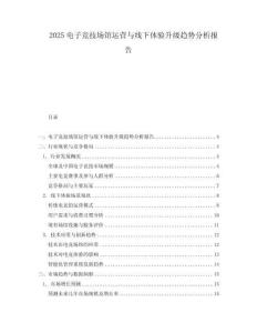 2025電子競技場館運營與線下體驗升級趨勢分析報告