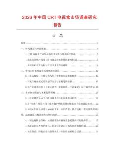 2026年中國CRT電視盒市場調查研究報告