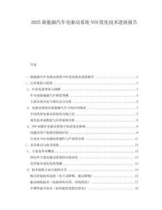2025新能源汽車(chē)電驅(qū)動(dòng)系統(tǒng)NVH優(yōu)化技術(shù)進(jìn)展報(bào)告