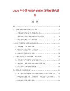 2026年中國萬能角鐵架市場調(diào)查研究報(bào)告