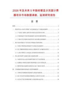 2026年及未來5年數(shù)碼管顯示雙面計(jì)費(fèi)器項(xiàng)目市場(chǎng)數(shù)據(jù)調(diào)查、監(jiān)測(cè)研究報(bào)告