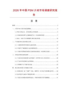 2026年中國PSM片材市場調查研究報告