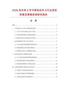 2026及未來5年中國電動車斗行業投資前景及策略咨詢研究報告