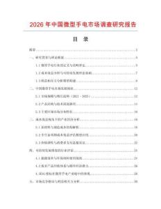 2026年中國微型手電市場調(diào)查研究報告