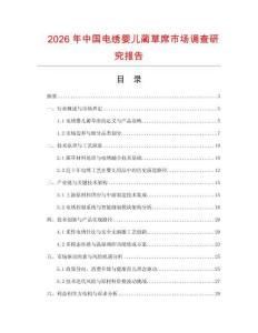 2026年中国电绣婴儿蔺草席市场调查研究报告