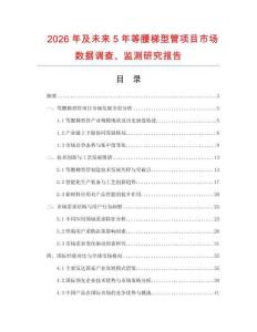 2026年及未來5年等腰梯型管項目市場數(shù)據(jù)調(diào)查、監(jiān)測研究報告
