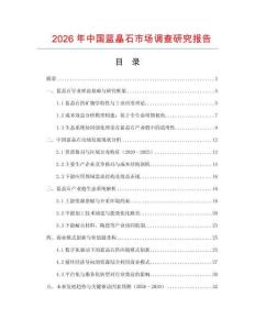 2026年中國藍晶石市場調查研究報告